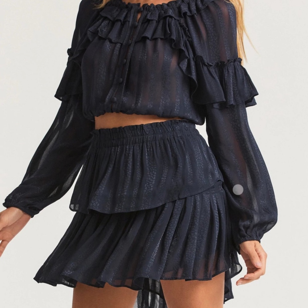 LoveShackFancy Ruffle Mini Skirt, Size Small